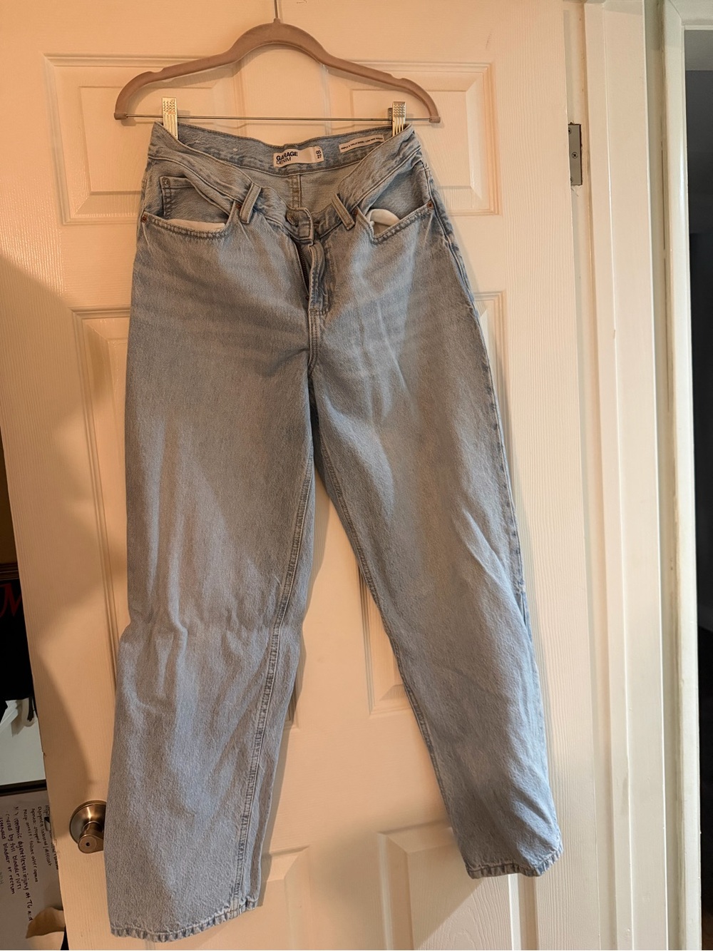 Garage Light Blue Flare Wide Leg Jeans